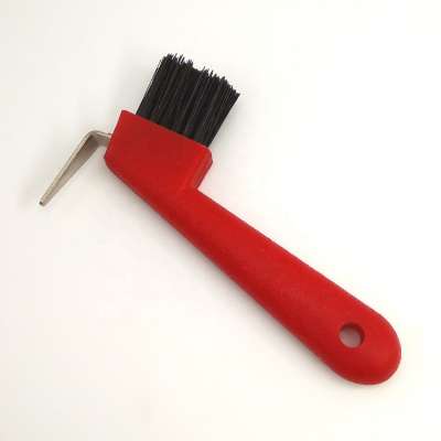 Plastic Horse Care Grooming Tool Horse Hoof Pick With Cleaning Brush