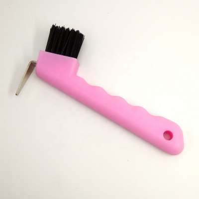 Plastic Horse Care Grooming Cleaning Tool Horse Hoof Pick Brush