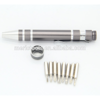 8 in 1 Multifunction Pen Shaped Pocket Precision Mini Screwdriver Bit Set